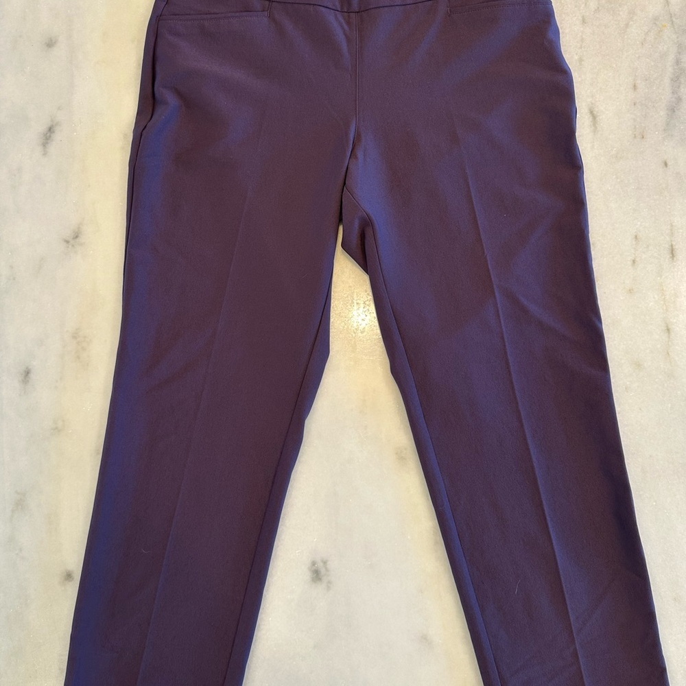 adidas Women's Ankle Golf Pants in Deep Purple